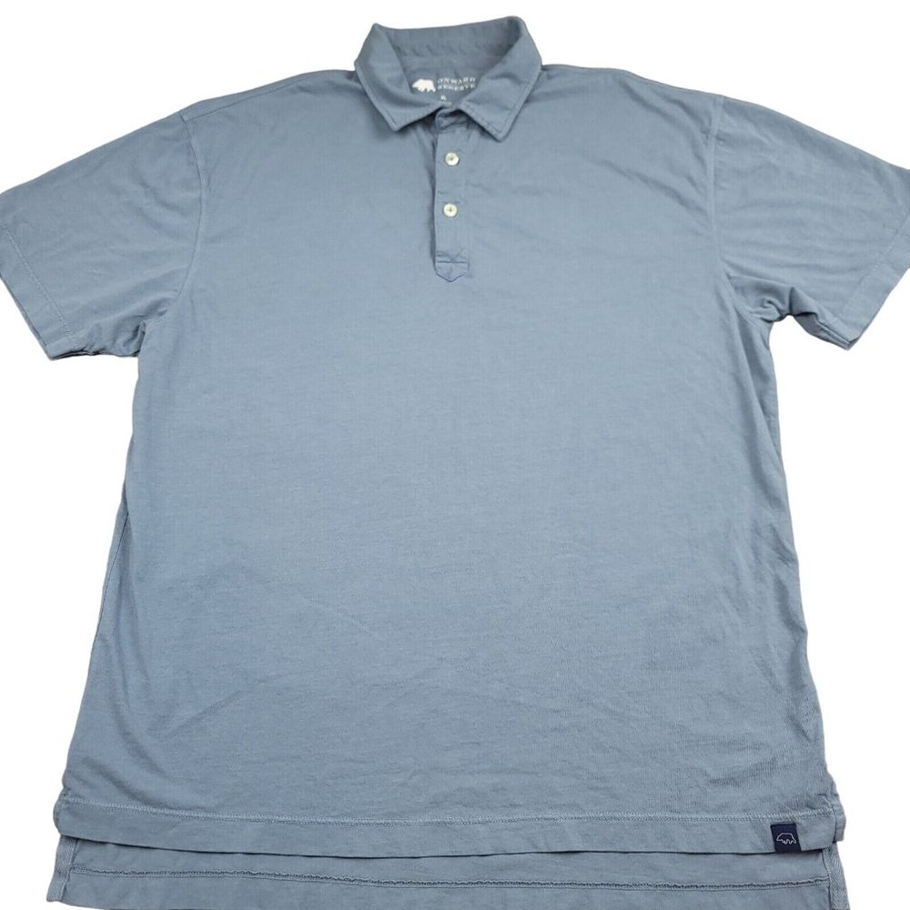 Onward Reserve Mens XL Shirt Polo Performance Cotton Stretch Blue Athletic Golf‎